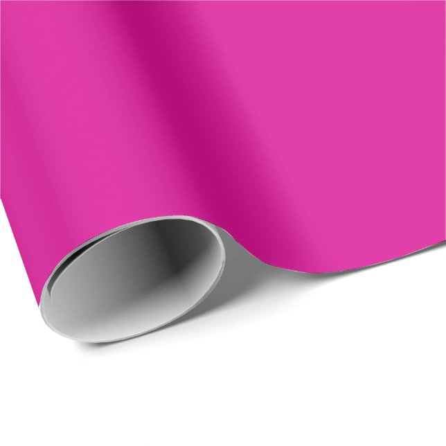 Hot Pink Solid Color Wrapping Paper (Roll Corner)