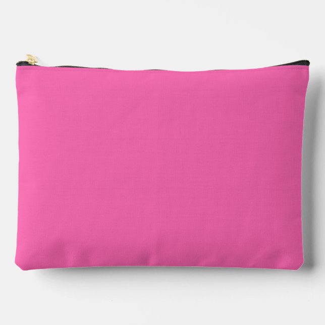 Hot Pink Solid Colour Accessory Pouch (Front)