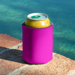 Hot Pink Solid Colour Can Cooler