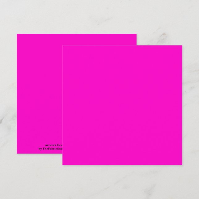 Hot Pink Solid Colour Card (Front/Back)