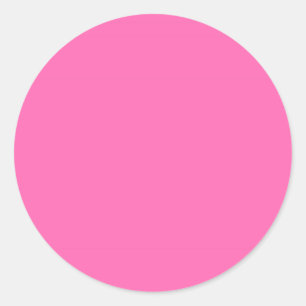 Hot Pink Solid Colour Classic Round Sticker