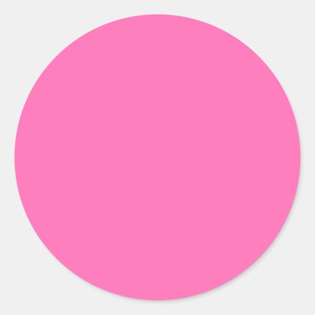 Hot Pink Solid Colour Classic Round Sticker (Front)