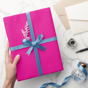 Hot Pink Solid Colour Elegant Wrapping Paper