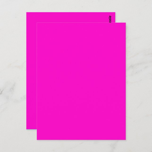 Hot Pink Solid Colour Postcard (Front/Back)
