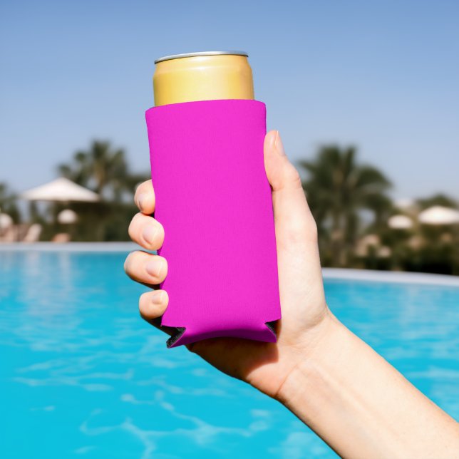 Hot Pink Solid Colour Seltzer Can Cooler (In Situ Pool)