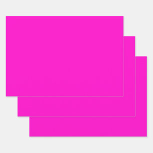 Hot Pink Solid Colour Wrapping Paper Sheet