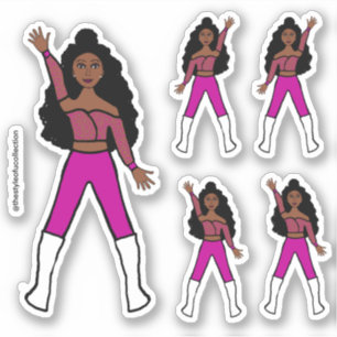 Hot Pink Spark  Dancer Stickers #1