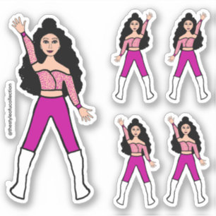 Hot Pink Spark  Dancer Stickers #2