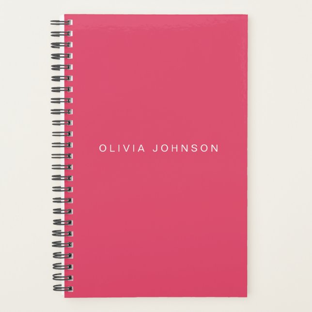 Hot Pink | Spiral Weekly/Monthly 2024 Planner (Front)