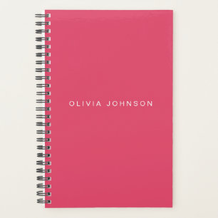 Hot Pink Spiral Weekly/Monthly 2027 Planner