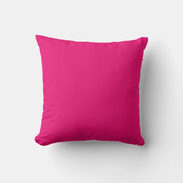 Hot Pink square throw pillow (Front)