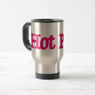 Hot Pink stainless steel travel mug
