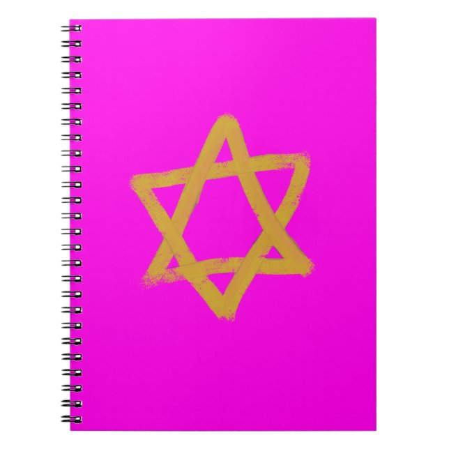 Hot Pink Star of David Notebook (Front)