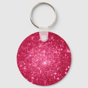 Hot Pink Stars Key Ring