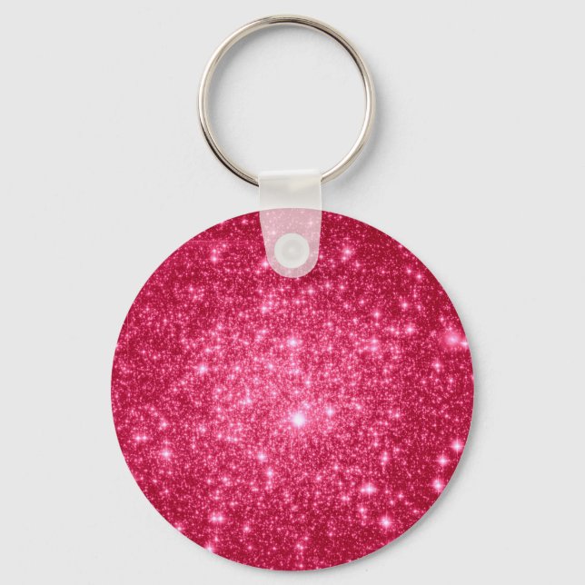 Hot Pink Stars Key Ring (Front)