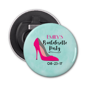 Hot Pink Stiletto High Heel Bachelorette Party Bottle Opener