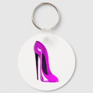 hot pink stiletto shoe key ring