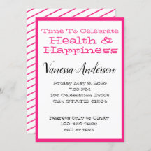 Hot Pink Stripes Celebration Party