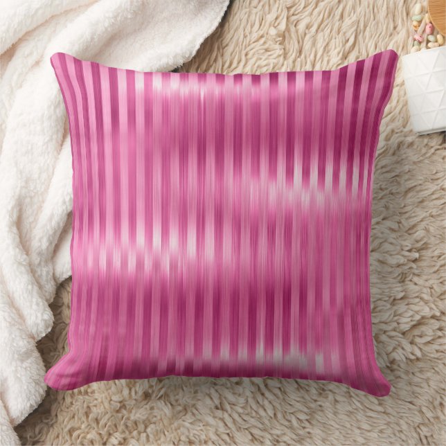 Hot Pink Stripes  Cushion (Blanket)