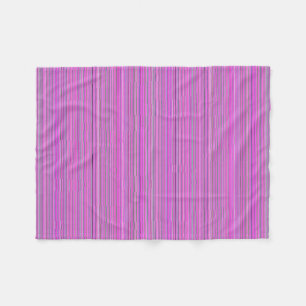 Hot Pink Stripes Fleece Blanket