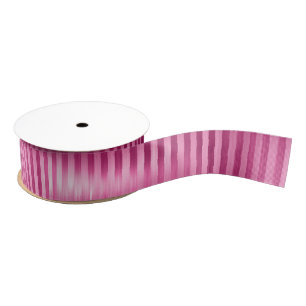 Hot Pink Stripes  Grosgrain Ribbon