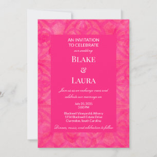 Hot Pink Summer Bright Batik Custom Invitation