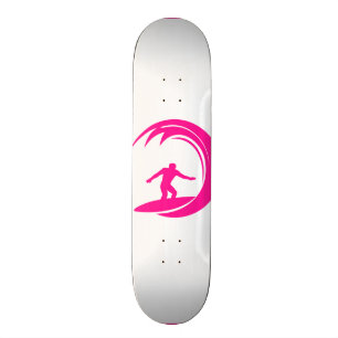 Hot Pink Surfing Skateboard