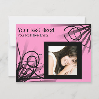 Hot Pink Swirl Party Invitation
