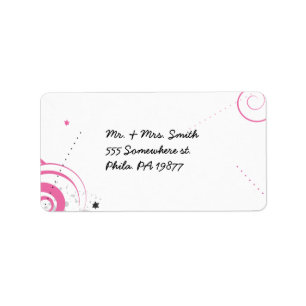 Hot Pink Swirl Stars Bat Mitzvah reply  sticker