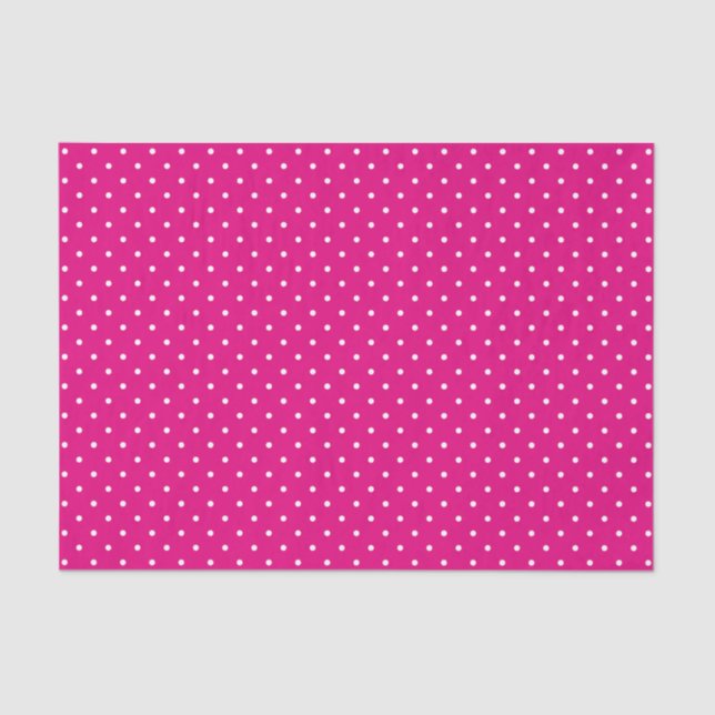 Hot Pink Swiss Dots | Tissue Paper (Front)