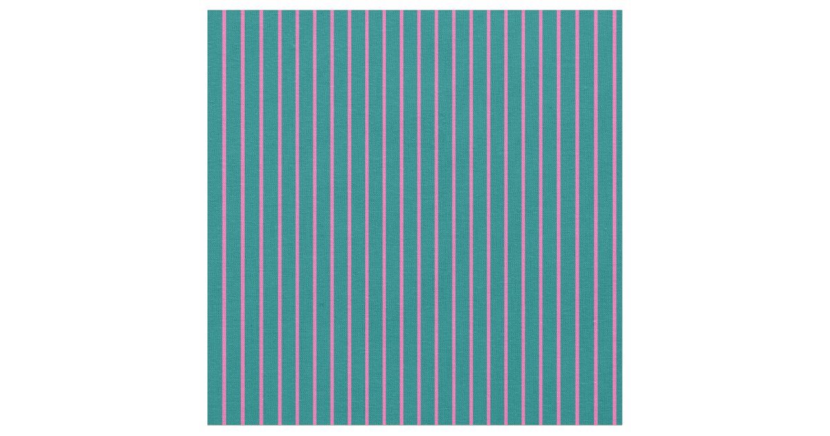 Hot Pink & Teal Lines Pattern Fabric | Zazzle.co.uk