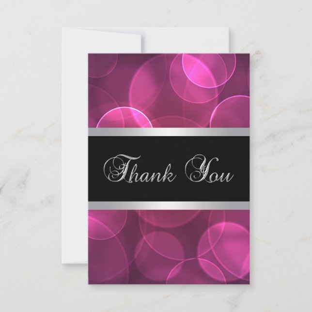 Hot Pink Thank You Cards (Front)