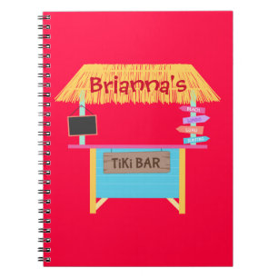 Hot Pink Tiki Bar Design Notebook