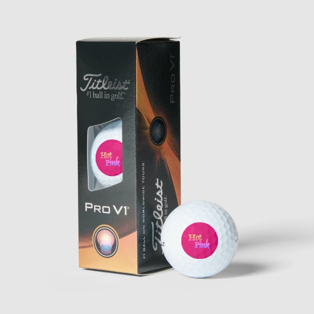 Hot Pink Titleist Pro V1 golf balls 3 pk (Packaging)