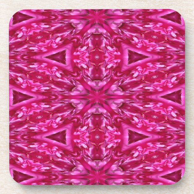 Hot Pink Triangles Coaster (Front)