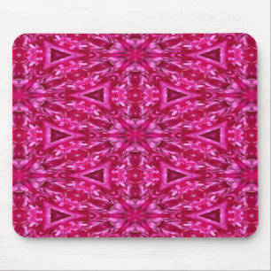 Hot Pink Triangles Mouse Mat