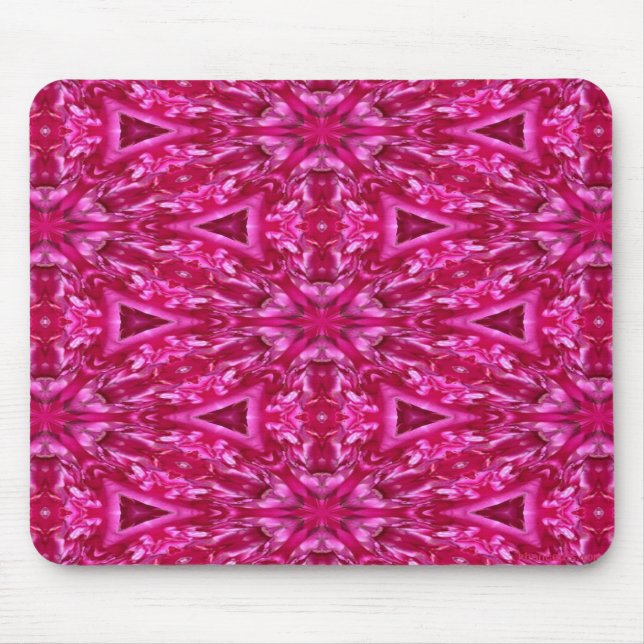 Hot Pink Triangles Mouse Mat (Front)