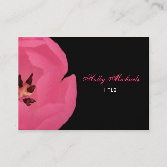 Hot Pink Tulip Business Card (Front)