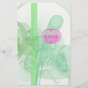 Hot Pink Tulip Faery Meeting Hall Abstract Art Stationery