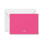 Hot Pink Two Border Minimalist Name Monogram