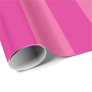 Hot Pink Vertical Stripe Pattern Wrapping Paper