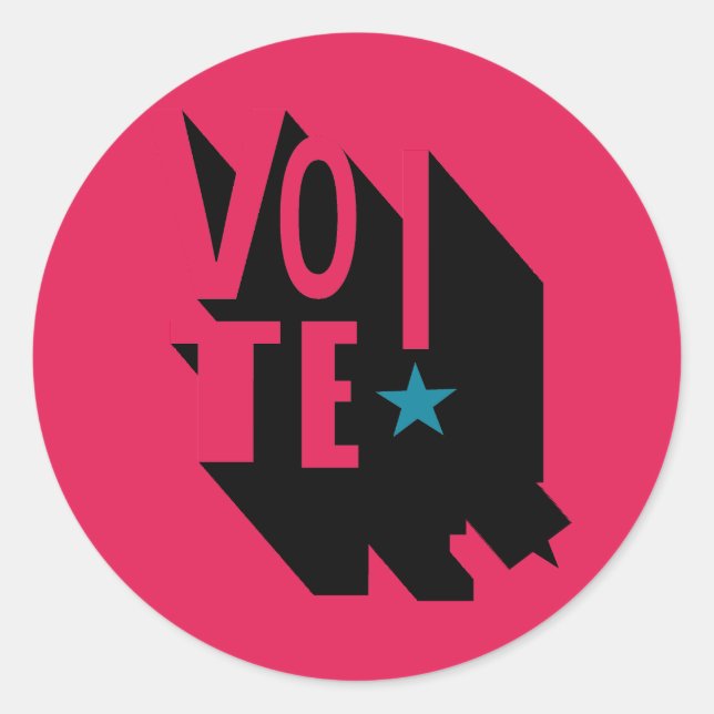 Hot Pink VOTE! Sticker (Front)