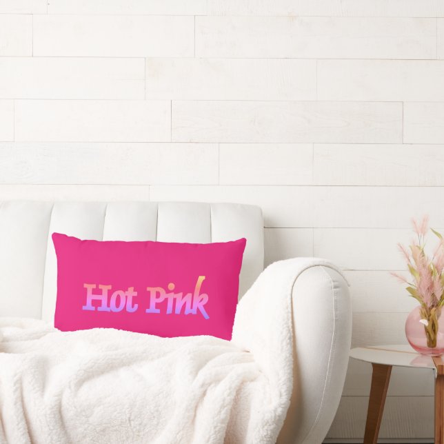 Hot Pink w name lumbar pillow (Couch)