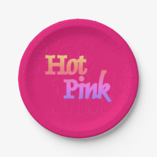 Hot Pink w title paper plates