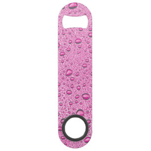 Hot pink water droplets