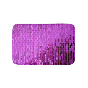 Hot Pink Watercolor Girly Themed Bath Mat
