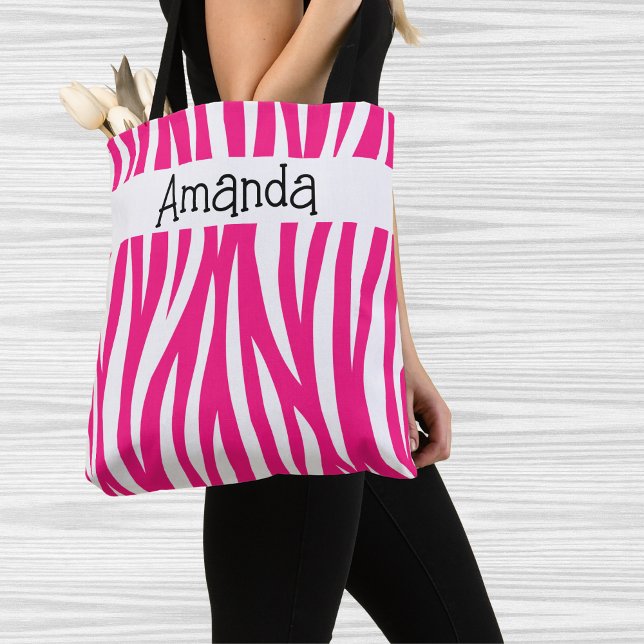 Hot Pink Wavy Animal Print Tote (Creator Uploaded)