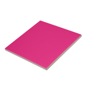 Hot Pink Wedding Bold Solid Color Invite Tile