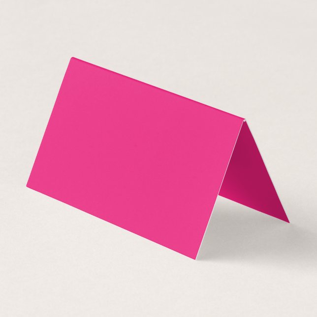 Hot Pink Wedding | Bold Solid Colour Invite (Back)
