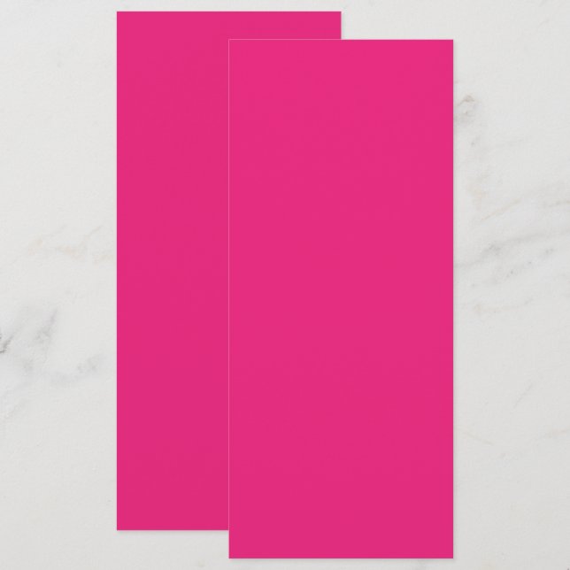 Hot Pink Wedding | Bold Solid Colour Invite (Front/Back)